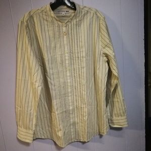 Uniqlo women cotton twill pintuck long shirt